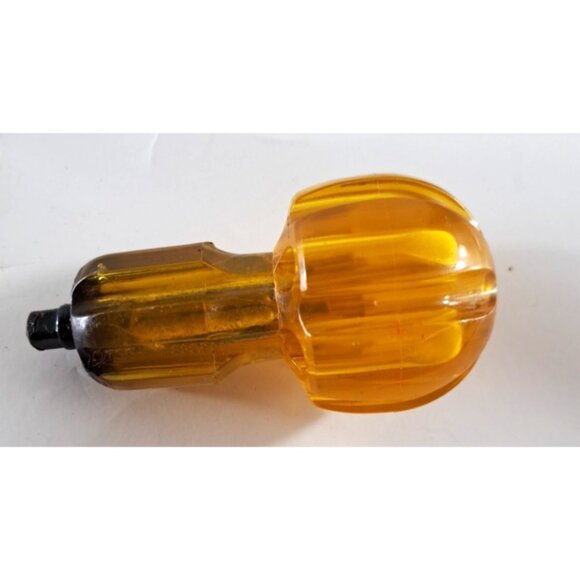 Vintage Deco Stubby Socket Handle Amber 2" Diameter Mechanic Tool Square Drive - Picture 1 of 4